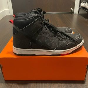 Nike Dunk denim high tops CMFT. Men’s size 10